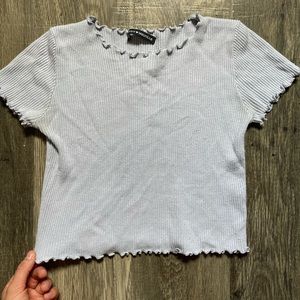Light Blue Brandy Melville Cropped Top